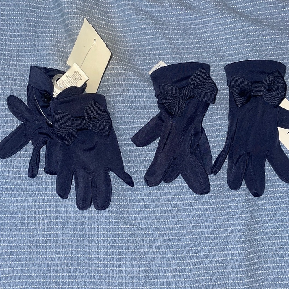 Lot of NWT Janie and Jack gloves 0-6 mos and 6-12 mos navy gloves